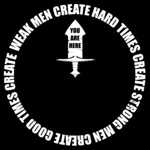 You Are Here: Weak Men Create Hard Times Create Strong Men Create Good Times Create Weak Men Premium T-Shirt