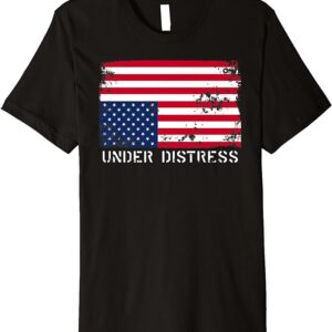 Under Distress: Upside-down American Flag Premium T-Shirt