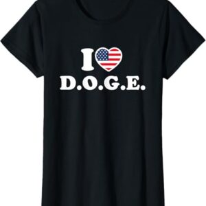 I ♥️ DOGE American Flag T-Shirt